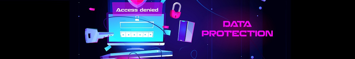 Personal data protection cartoon landing page
